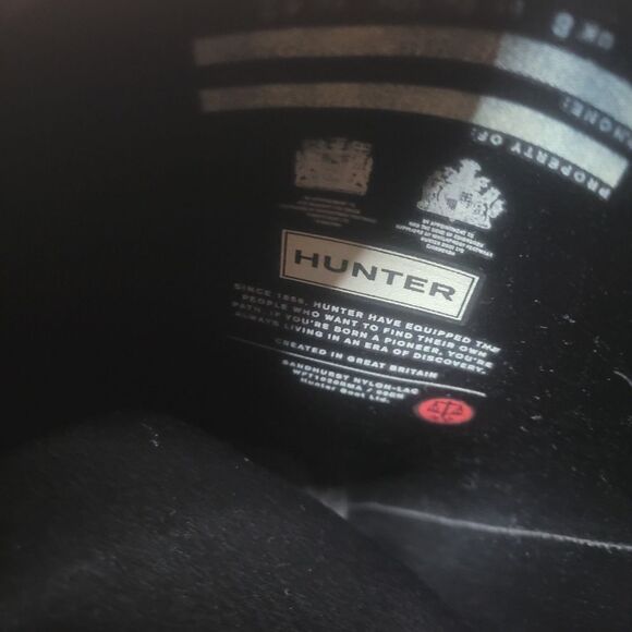 Hunter Sandhurst Nylon Lacquer Tall Rain Boots Size 10 - Picture 9 of 16